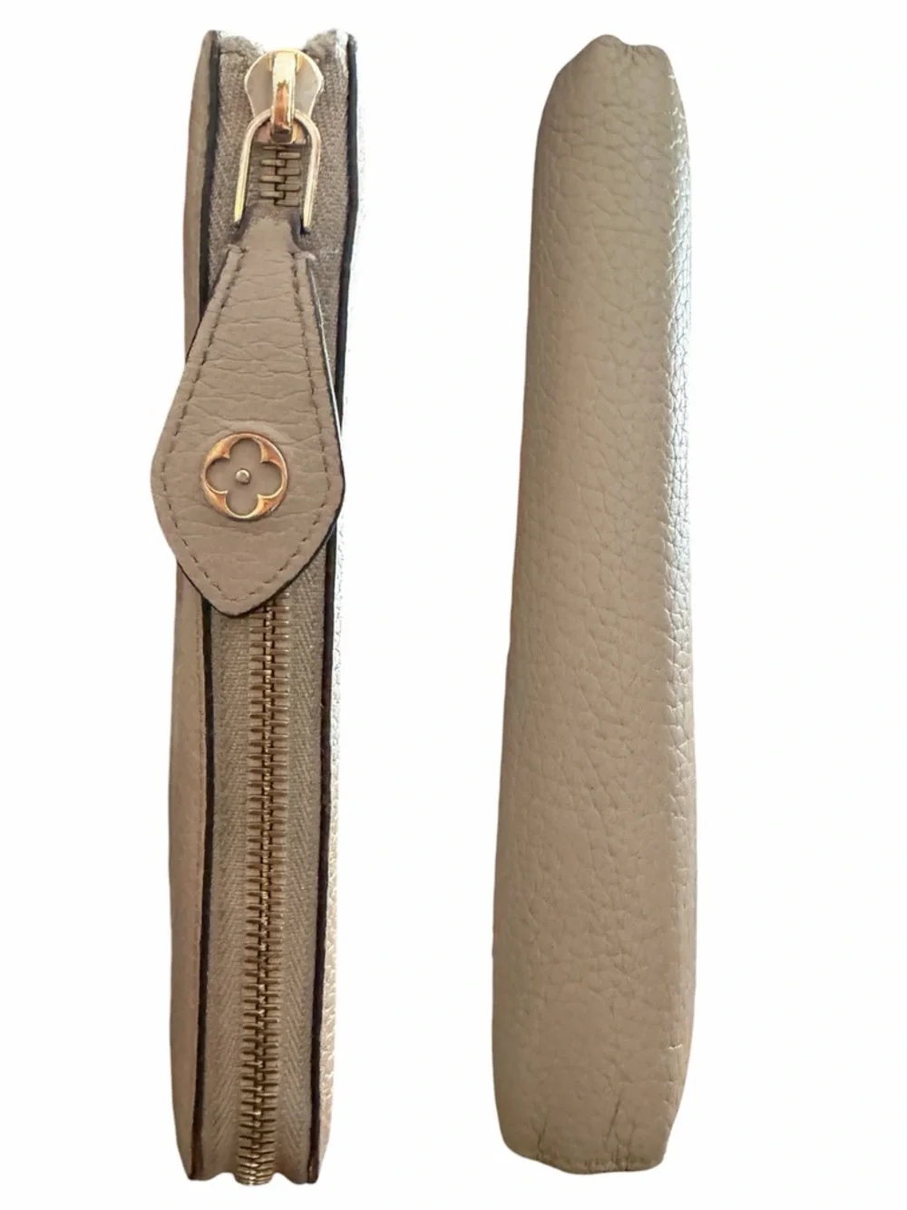 Louis Vuitton Comete Zip Around Wallet Taurillon Leather Taupe Gray M63104 - Picture 7 of 15